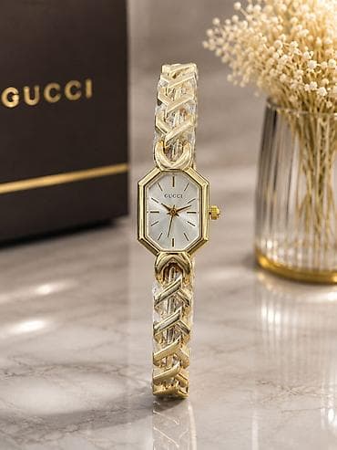 swatch saati: GUCCI qadın qol saatı – zərif zəncirvari qolbaq dizaynı və — 4