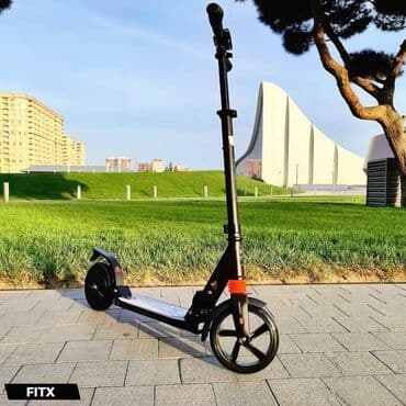 купить трюковой самокат в бишкеке: Şəhər üçün qatlanan skuter – Black🛴 - Rəng: Qara⚫ - Qatlanan — 4