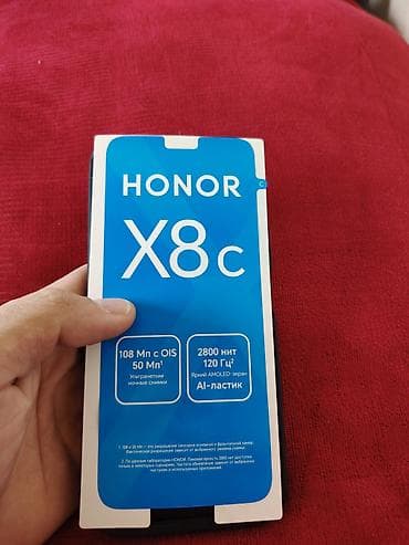 iphone 6s plus plata: Honor X8c, 256 GB, rəng - Yaşıl, Barmaq izi, İki sim kartlı, Face ID — 4