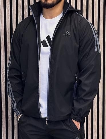 Kişi geyimləri: İdman dəsti, Adidas, Standart, rəng - Qara — 3