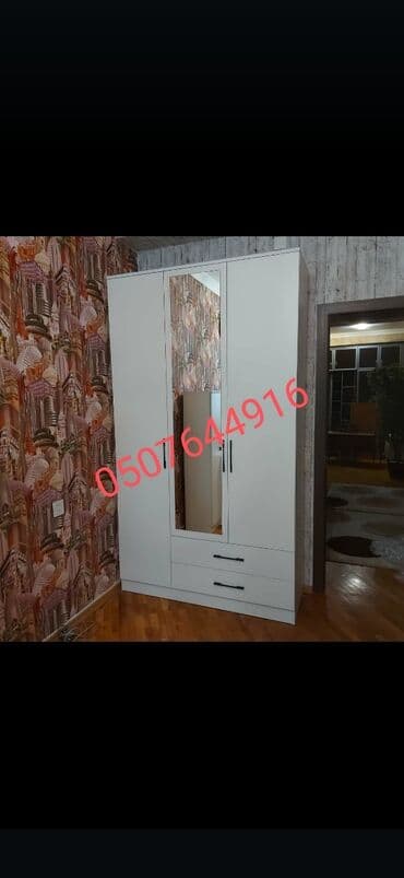 guzgulu şkaf: Новый, Распашной, 3 двери Прямой шкаф, Гардеробный шкаф — 1