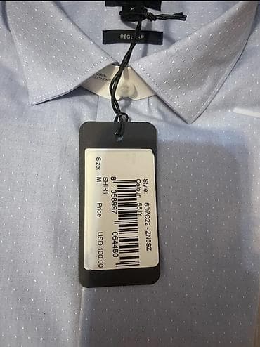 crop geyim: Köynək, Armani Exchange, M, rəng - Mavi — 1