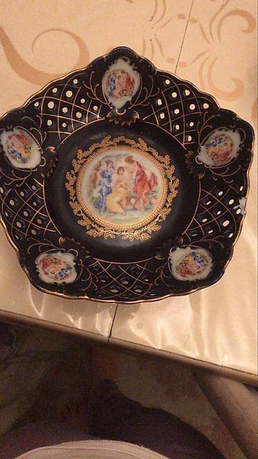 aksesuar qabi: Çexiya istehsalı dekorativ porselen qab - Mənşə: Czech Republic — 2