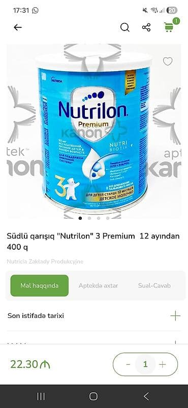 Satilir tezedir istifade olunmayıb usaq yemeye kecib deye artiq qalib