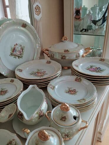 qaşıq naboru: Nahar dəsti, Farfor, 6 nəfərlik, Polşa — 3