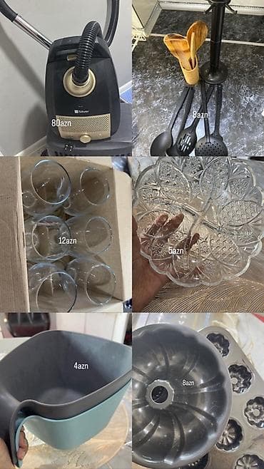 farfor qab: Mətbəx və məişət əşyaları paketi: - Tozsoran, Silver markalı, boru və — 1