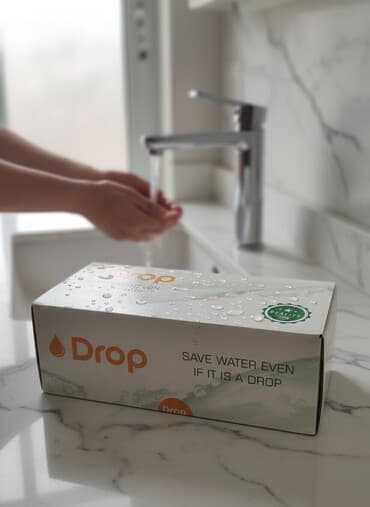 Dekorativ divar panelləri: Drop markalı duş sistemi dəsti Məhsulun xüsusiyyətləri: - Su qənaəti — 1