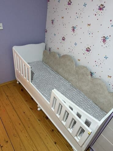 кровать с базой: Oğlan və qız üçün, Çarpayı, Bazalı, Matras ilə, Siyirməsiz — 4