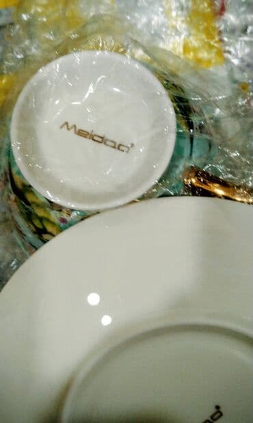 Qəhvə dəstləri və servizlər: Çay dəsti, rəng - Mavi, Farfor, Moriage — 3