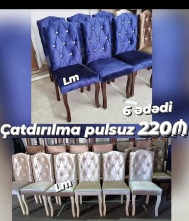 işlənmiş stol stul dəsti sumqayit: Qonaq otağı üçün, Yeni, Açılmayan, Dördbucaq masa, 6 stul — 19