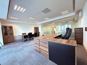 Təcili satılır! Ofis mebel dəsti – müasir dizayn, qoz ağacı — 4