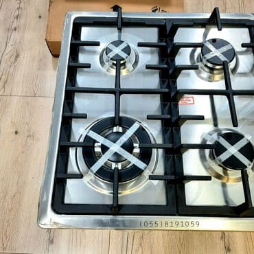 qaz 3: Qaz peci qaz piltesi. 3 qaz 1 elektirikli. sethi paslanmayan — 3