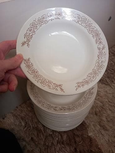 servis destleri: Nahar dəsti, rəng - Ağ, Keramika — 3