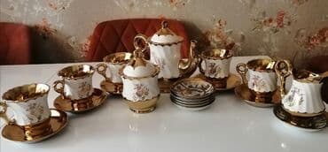 set qablari: Çay dəsti, rəng - Ağ, Keramika, 5 nəfərlik — 5