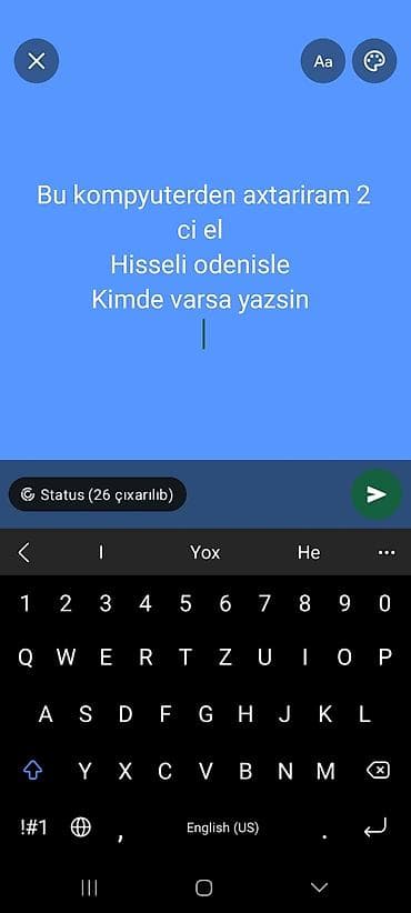 oyuncu notebook: Noutbuk – Windows 10 Pro (21H2) Texniki göstəricilər: - Prosessor — 2