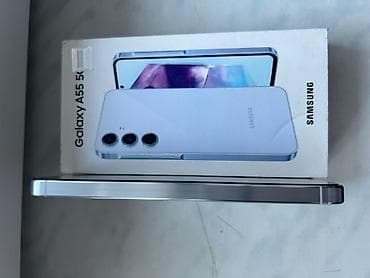 samsung a6: Samsung Galaxy A55, 256 GB, rəng - Ağ, Zəmanət, İki sim kartlı, Face ID — 3