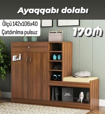 polkalı şkaf: Açılan, 2 qapılı Düz dolab, Ayaqqabı dolabı — 1