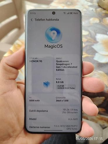 tab s7 fe: Honor 90, 256 GB, rəng - Qara, Barmaq izi — 3