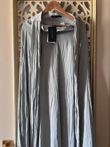 белые плиссированные юбки: Макси Юбка, Zara, Хлопок, S — 1