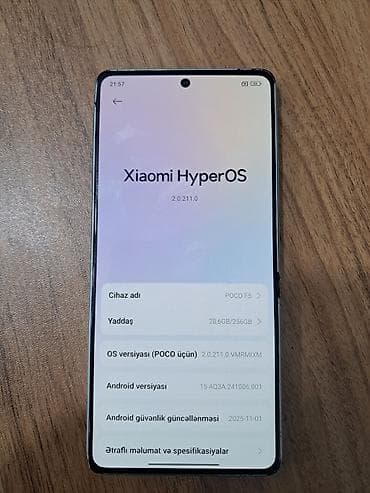 mi mix 4: Poco F5, 256 GB, rəng - Göy — 2