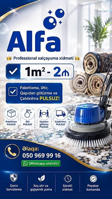 plastik qapi pencere kreditle: Xalçaların yuyulması Pulsuz çatdırılma — 6