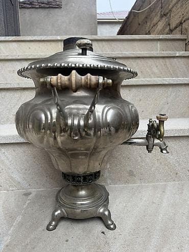 Şlanqlar: Klassik mis samovar 200 ildən çoxdur yaşı - Material: Mis,işlənməyib — 5