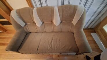 контакт хом мебель: Б/у, Классический диван, 2 кресла, Диван, Без подьемного механизма, Раскладной — 1