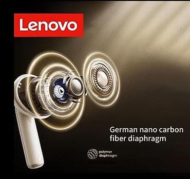 lenovo sensor: Lenovo TWS simsiz qulaqlıq - Dizayn: Ağ rəngli, kompakt şarj qutusu — 3