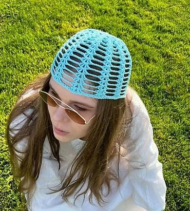 qizil uezuek type 1: Xüsusi toxunma “hairnet”/baş bəzəyi - Material: nazik iplikdən əl — 5