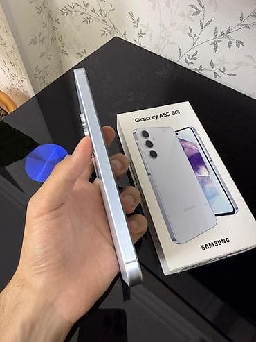 telefon j2: Samsung Galaxy A55 5G, 256 GB, rəng - Ağ, İki sim kartlı — 4