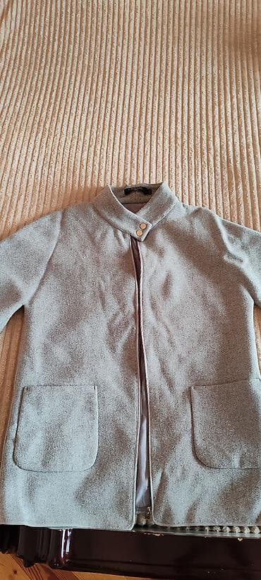 jaket turkce: Boz rəngli qadın jaketi - Brend: Chanel (etiketdə göstərilir), ölçü — 1