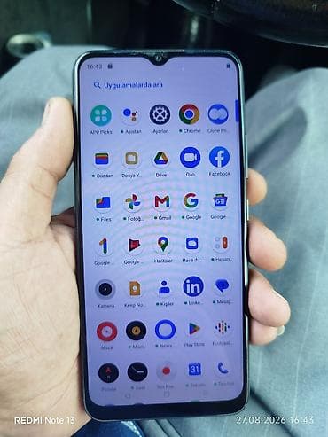 dublikat iphone satisi: Realme C21Y, 64 GB, rəng - Boz, Barmaq izi — 3