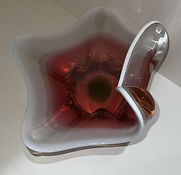 gil qablar: Murano üslubda dekorativ şüşə qab - Material: əl işi qalın, ağır şüşə — 4