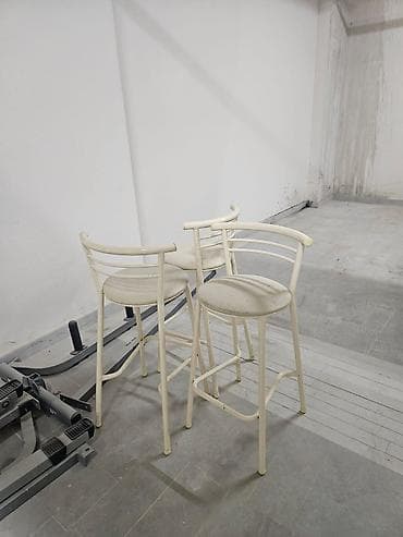 bar stol: Metall bar taburetləri – 3 ədəd dəst - Material: möhkəm metal karkas — 1