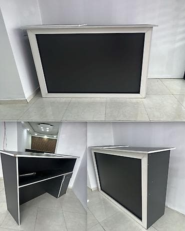ustol ustul: Resepsiyon masası - Ölçülər: uzunluğu 190 sm, eni 120 sm, hündürlüyü — 1