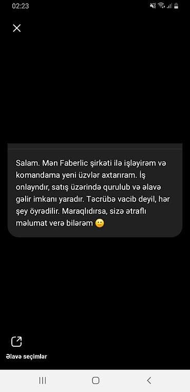 Satış məsləhətçisi tələb olunur, İstənilən yaş, Təcrübəsiz