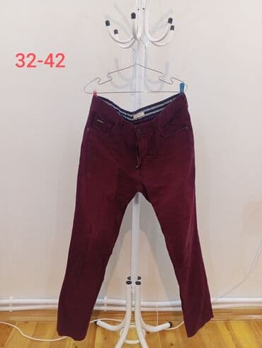 Məhsul: Bordo rəngli şalvar - Rəng: Bordo (şərab çaları) - Kəsim