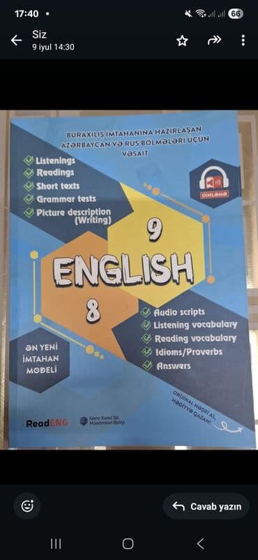 6 cı sinif rus dili kitabı: Testlər — 1