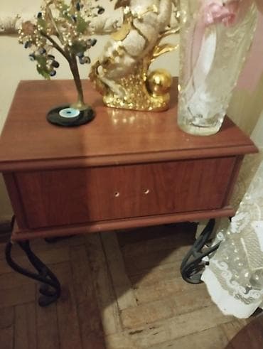 Taxta yan masa dəsti - Material: taxta üstlük, dekorativ taxta ön — 4