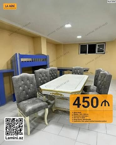 oturaca: Masa Dəsti – Kod: 3356 - Masa ölçüləri: 100 × 200 sm - Mexanizm — 1