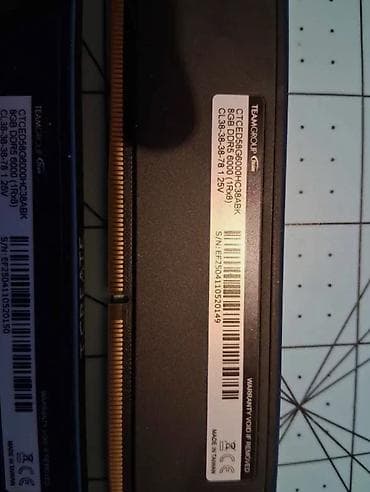 Digər ehtiyat hissələri: DDR5 6000Mhz RAM T-CREATE

DDR5 2x8GB — 2