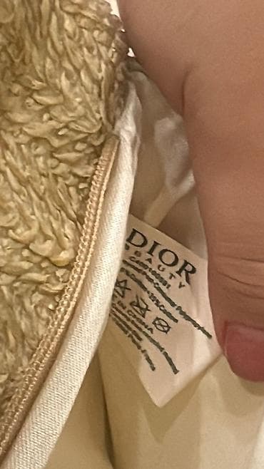 portmane: Dior pouch Dior Beauty saman toxuması effektli zərif clutch/mətbəx — 3