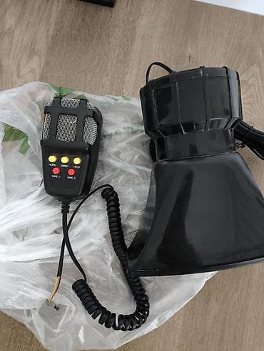 Avtomobil üçün səsli siqnal/megafon sistemi Xüsusiyyətlər: - Güclü