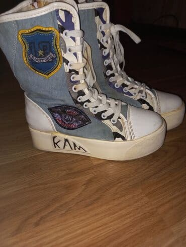 ağ rezin çəkmələr: Ölçü: 38, rəng - Ağ, İşlənmiş — 2