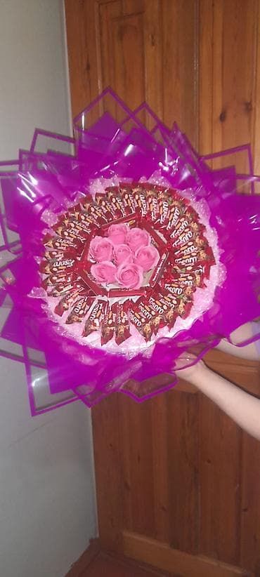 rozmarin bitkisi: Məhsul: Gül buketləri və dekorativ hədiyyələr - Zərif gəlin buketi — 6