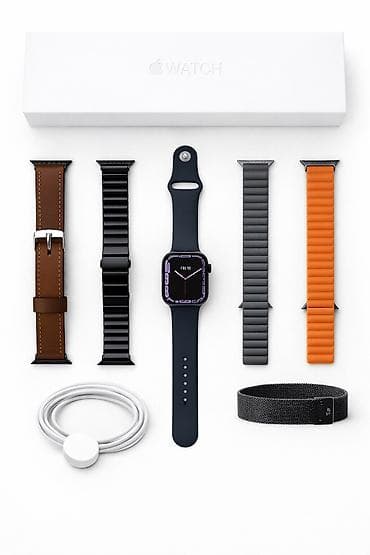 İşlənmiş, Smart saat, Apple, Suya davamlı, rəng - Qara