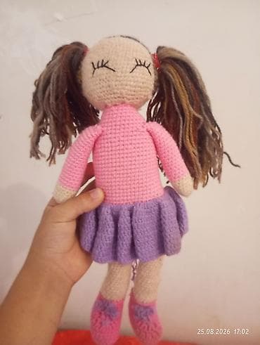qurbağa yumşaq oyuncaqlar: Əl işi amigurumi kukla - Material: Yumşaq akril ip və toxuma — 1