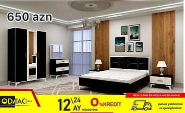 İkinəfərlik çarpayı, Dolab, Termo, 2 tumba, Azərbaycan, Yeni