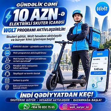tarsovka ustası: Moto-kuryer tələb olunur, Gündəlik ödəniş, Təcrübəsiz — 1
