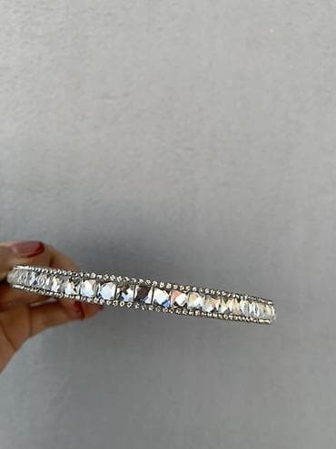 Zərgərlik əşyaları: Kristal daşlarla bəzədilmiş saç çərçivəsi (taç) - Rəng: gümüşü — 2